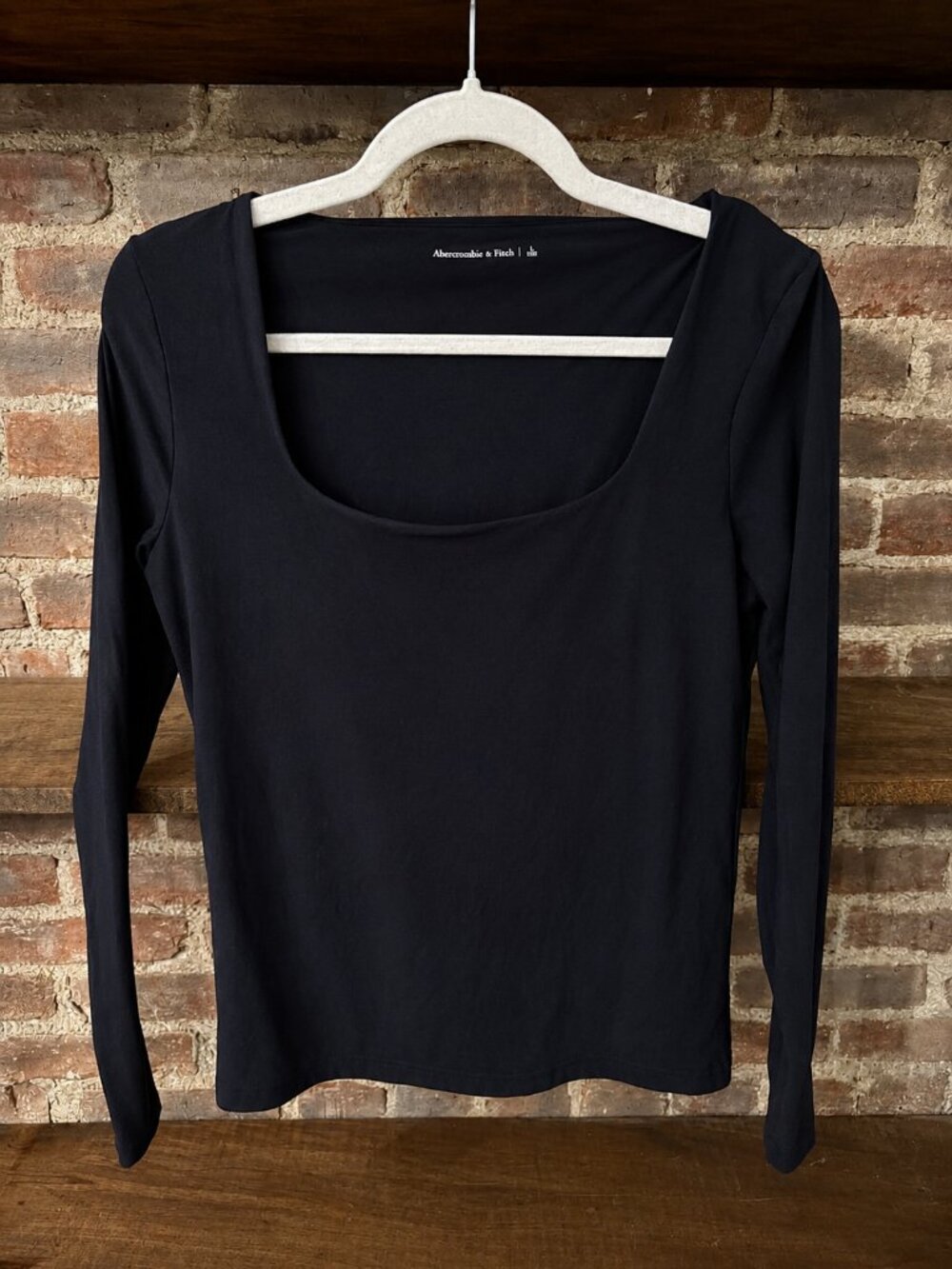 Abercrombie Soft Matte Seamless Long-Sleeve Tuckable Squareneck Top